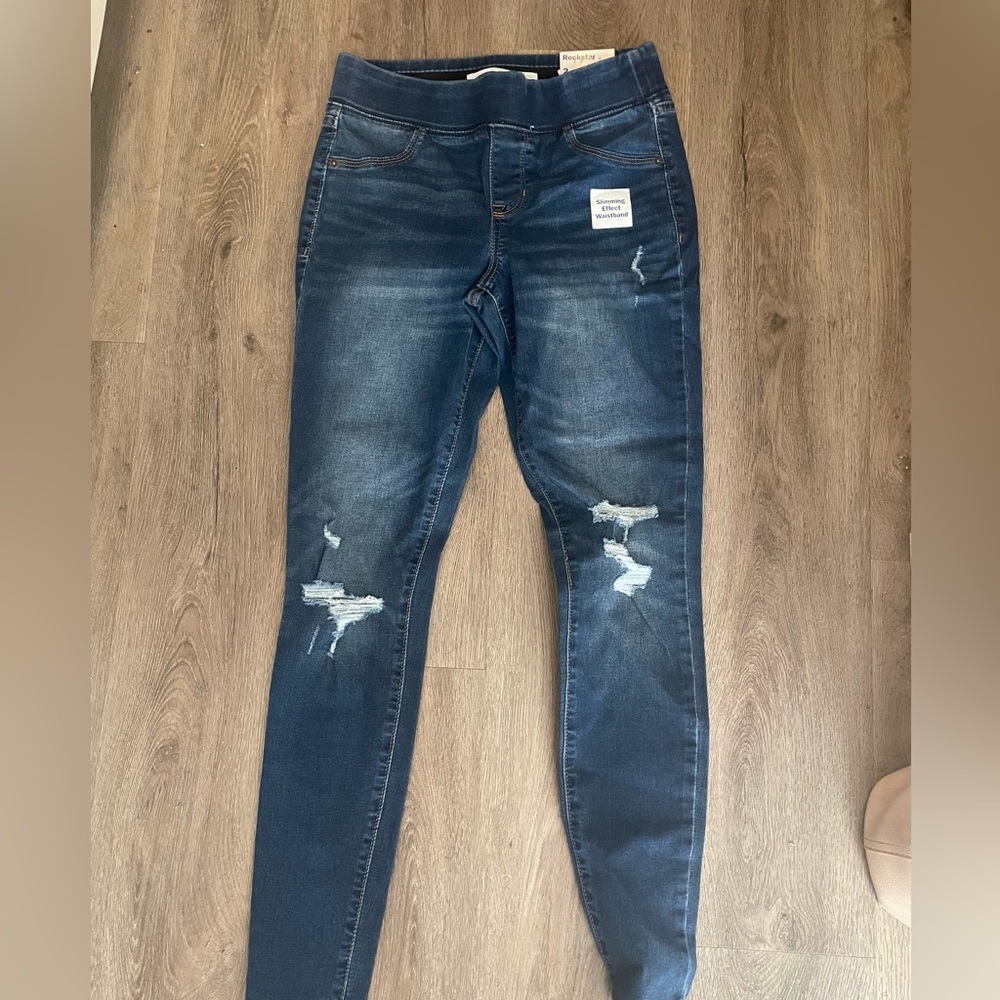 Old Navy Rockstar Women's Petite Super Skinny Jeggings Blue Size 2